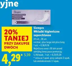 Lidl Sempre Wkładki higieniczne superchłonne oferta