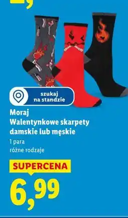 Lidl Moraj Walentynkowe skarpety damskie lub męskie oferta