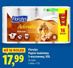 Lidl Floralys Papier toaletowy 3-warstwowy XXL 16 rolek oferta