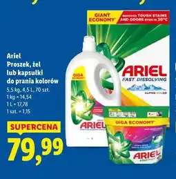 Lidl Ariel Proszek, żel lub kapsułki do prania kolorów oferta