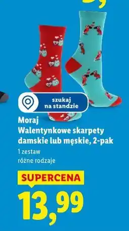 Lidl Moraj Walentynkowe skarpety damskie lub męskie, 2-pak oferta