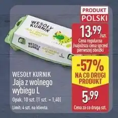ALDI Wesoły Kurnik Jaja z wolnego wybiegu L 10szt oferta