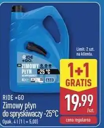 ALDI RIDE +GO Zimowy płyn do spryskiwaczy -25°C (4L) oferta