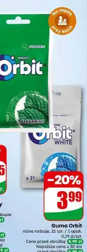 Dino Guma do żucia spearmint saszetka Orbit oferta