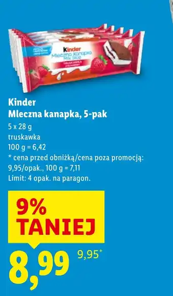 Lidl Kanapka mleczna Kinder oferta