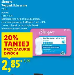 Lidl Podpaski Siempre oferta