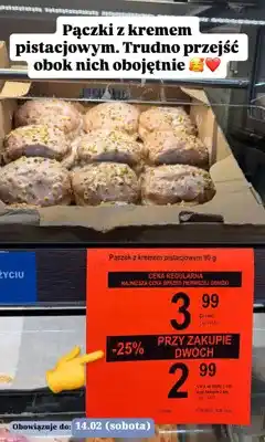 ALDI Pączek z kremem pistacjowym oferta