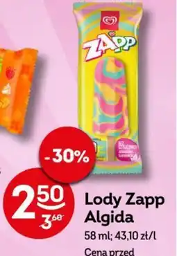 Żabka Lody Algida ZAPP oferta