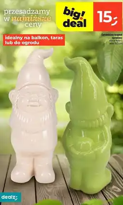 Dealz Krasnal ceramiczny 19.5 cm oferta