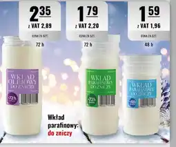 Eurocash Wkład parafinowy: do zniczy oferta