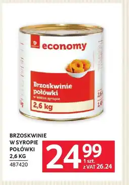 Selgros Brzoskwinie w syropie połówki oferta