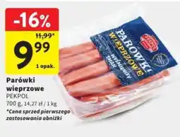 Intermarche Parówki wieprzowe Pekpol oferta