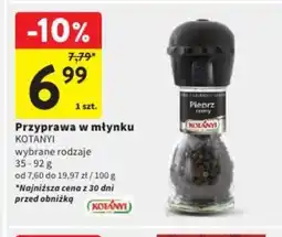 Intermarche Przyprawa w młynku Kotanyi oferta