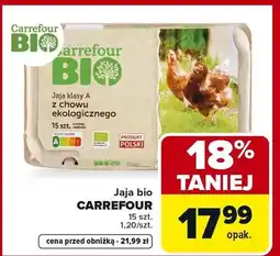 Carrefour Jaja bio klasy A z chowu ekologicznego oferta