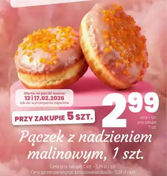 Pączek z nadzieniem malinowym