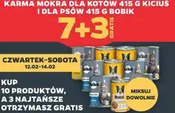 Netto Karma mokra dla kotów Kiciuś, dla psów Bobik (415 g) 7+3 gratis oferta