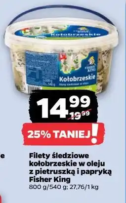 Netto Filety śledziowe kołobrzeskie w oleju z pietruszką i papryką Fisher King oferta