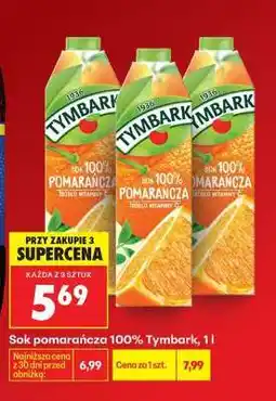 Biedronka Sok pomarańcza 100% Tymbark, 1l oferta