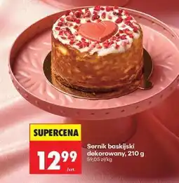 Biedronka Sernik baskijski dekorowany, 210 g oferta