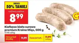 Biedronka Kielbasa biała surowa premium Kraina Mięs 500 g oferta