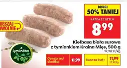Biedronka Kiełbasa biała surowa z tymiankiem Kraina Mięs, 500 g oferta