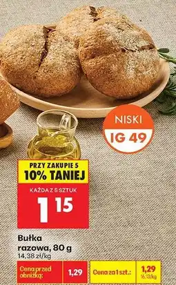 Biedronka Bułka razowa 80 g oferta