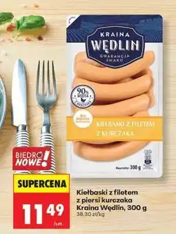 Biedronka Kiełbaski z filetem z piersi kurczaka Kraina Wędlin, 300 g oferta