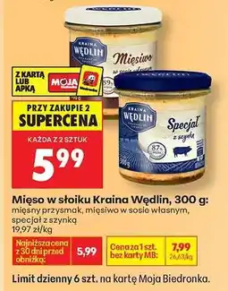 Biedronka Mięso w słoiku Kraina Wędlin, 300 g oferta