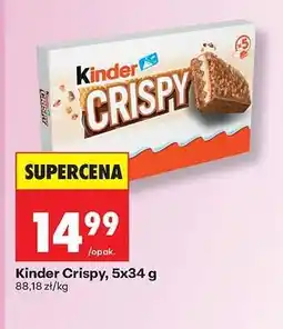 Biedronka Kinder Crispy, 5x34 g oferta