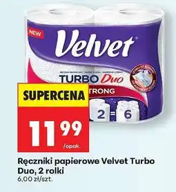 Biedronka Ręczniki papierowe Velvet Turbo Duo, 2 rolki oferta