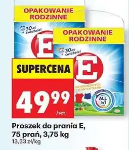 Biedronka Proszek do prania E, 75 prań, 3,75 kg oferta