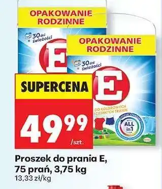 Biedronka Proszek do prania E, 75 prań, 3,75 kg oferta