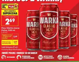 Biedronka Piwo Warka Jasne Pełne , 500 ml oferta