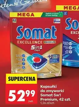 Biedronka Kapsułki do zmywarki Somat 5w1 Premium, 42 szt oferta