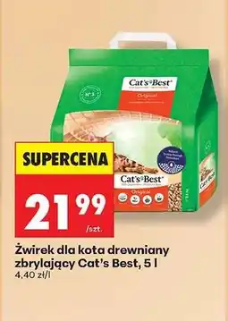 Biedronka Żwirek dla kota drewniany zbrylający Cat’s Best, 5 l oferta