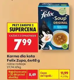 Biedronka Karma dla kota Felix Zupa, 6x48 g oferta