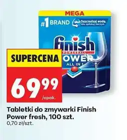 Biedronka Tabletki do zmywarki Finish Power fresh, 100 szt oferta
