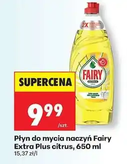 Biedronka Płyn do mycia naczyń Fairy Extra Plus citrus, 650 ml oferta