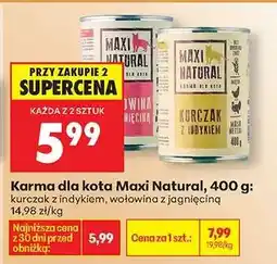 Biedronka Karma dla kota Maxi Natural, 400 g oferta