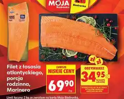 Biedronka Filet z łososia atlantyckiego porcja rodzinna Marinero oferta