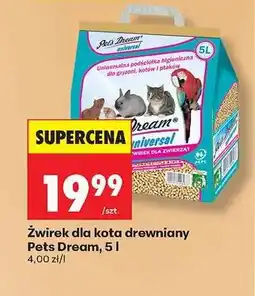 Biedronka Żwirek dla kota drewniany Pets Dream, 5 l oferta