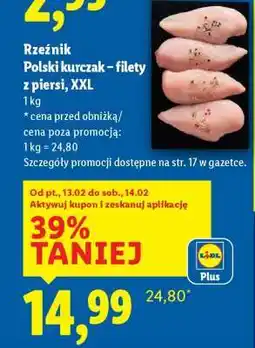 Lidl Rzeźnik Polski kurczak – filety z piersi, XXL oferta