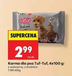 Biedronka Karma dla psa Tuf-Tuf, 4x100 g oferta