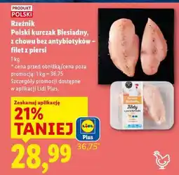 Lidl Rzeźnik Polski kurczak Biesiadny, z chowu bez antybiotyków – filet z piersi oferta
