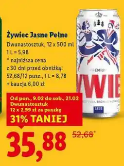 Lidl Żywiec Jasne Pełne oferta