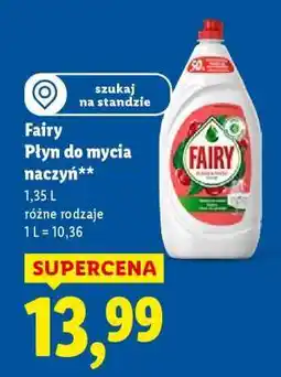 Lidl Fairy płyn do mycia naczyń oferta