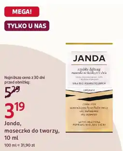 Rossmann Janda, maseczka do twarzy oferta