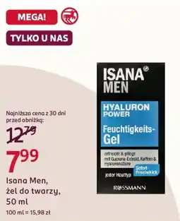 Rossmann Isana Men, żel do twarzy oferta