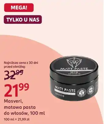 Rossmann Masveri, matowa pasta do włosów oferta