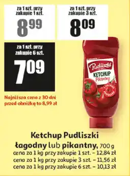 Auchan Ketchup Pudliszki Łagodny lub pikantny oferta